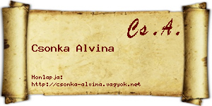 Csonka Alvina névjegykártya